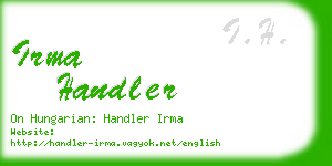 irma handler business card